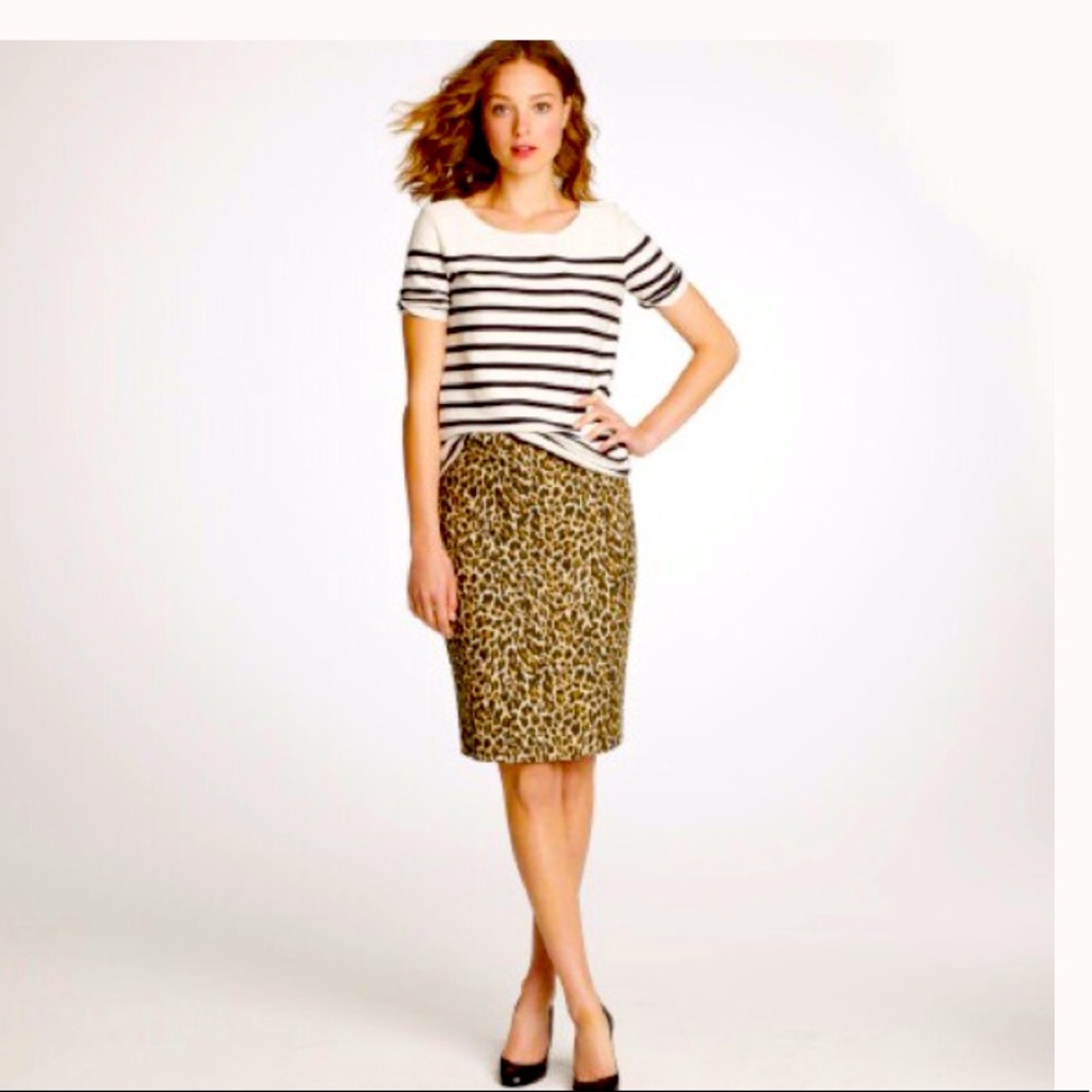 J.Crew Leopard Pencil Skirt